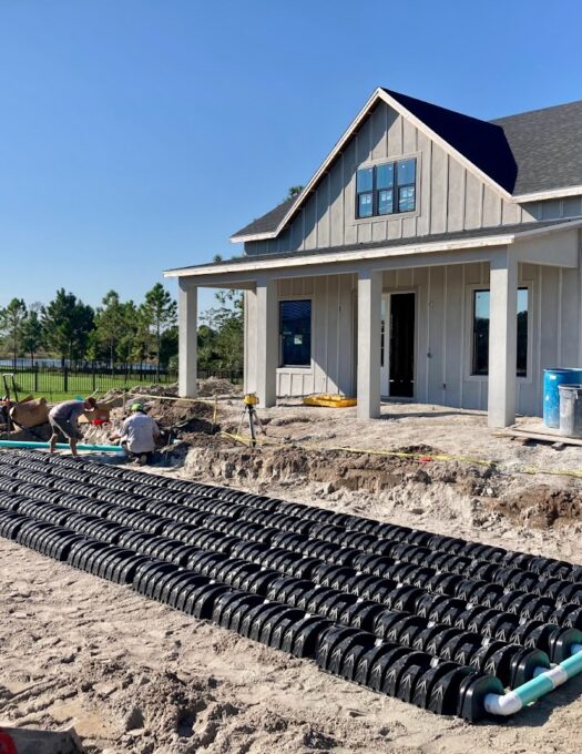 Installation of new construction septic tank and drainfield in Malabar, FL